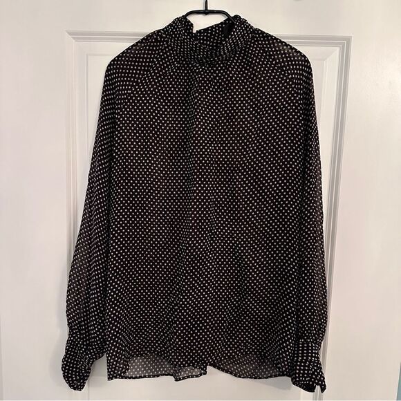 Nili Lotan Alana Top Polka Dot Blouse - Picture 4 of 11